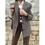 veste à carreaux marron/veste/marron/automne-hiver/style/tendance