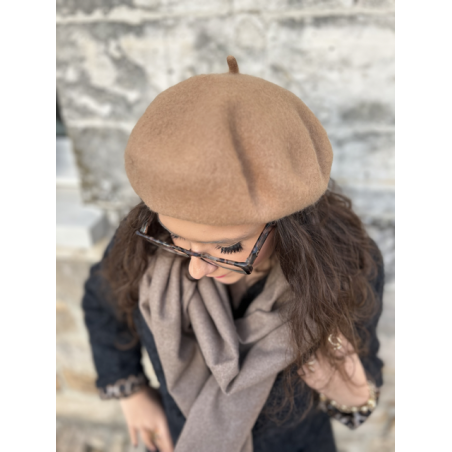 Béret camel/style à la française/la parisienne/tendance/accessoires/