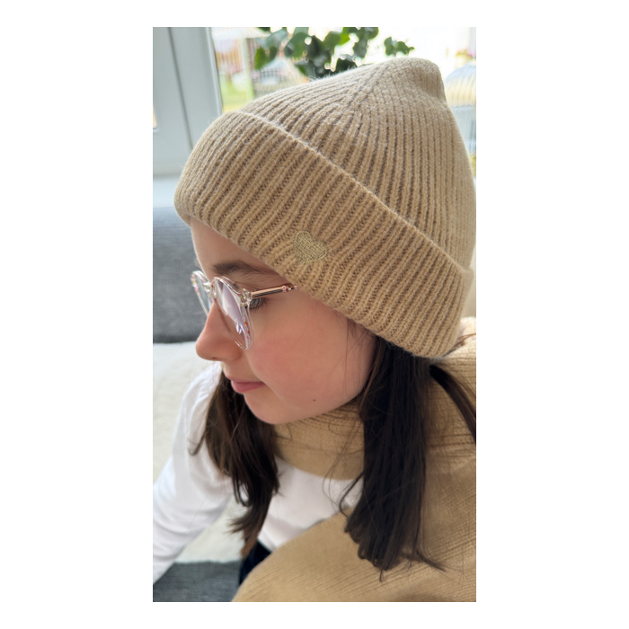 Bonnet et écharpe beige enfant/ensemble/matchy-matchy/idées cadeaux/