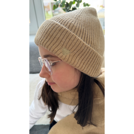 Bonnet et écharpe beige enfant/ensemble/matchy-matchy/idées cadeaux/