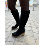 bottes hautes noires/bottes/talon/