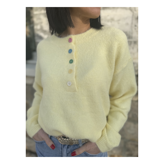 Pull Jaune Clémence Taille Unique - Douceur et Couleur pour Votre Garde-Robe