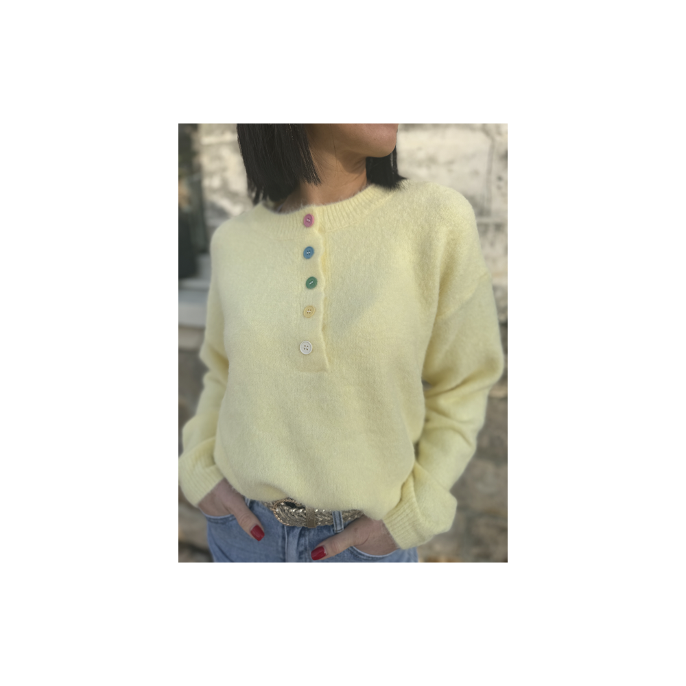 Pull Jaune Clémence Taille Unique - Douceur et Couleur pour Votre Garde-Robe