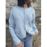 Cardigan Bleu Ciel - Élégance et Douceur pour Tous Vos Looks