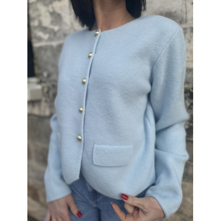 Cardigan Bleu Ciel - Élégance et Douceur pour Tous Vos Looks