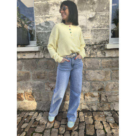 Jean Droit et Large Bleu Clair - L’Essentiel du Dressing Casual