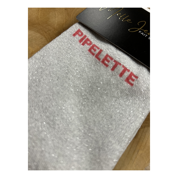 Chaussettes grises Pailletées 'PIPELETTE' | Fun et Confort