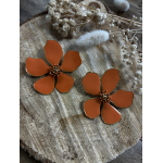 Boucles d'oreilles Flora  dorées en acier inoxydable – Élégance et durabilité