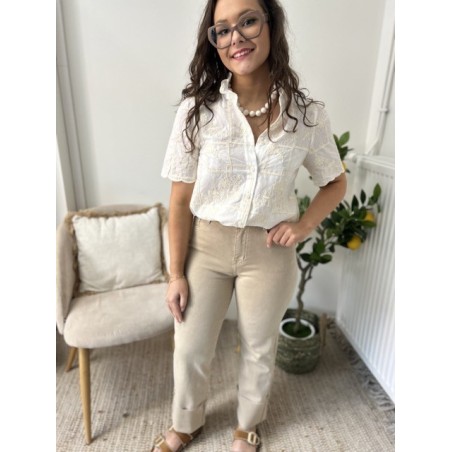 Jean Droit taupe avec Revers – Confort & Style | Indispensable Mode