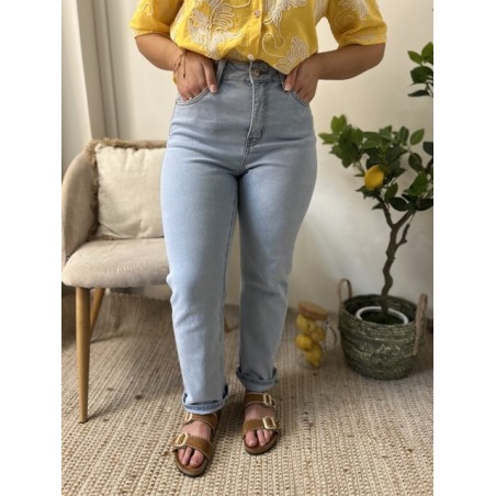 Jean Straight beu clair | Coupe Droite & Taille Haute