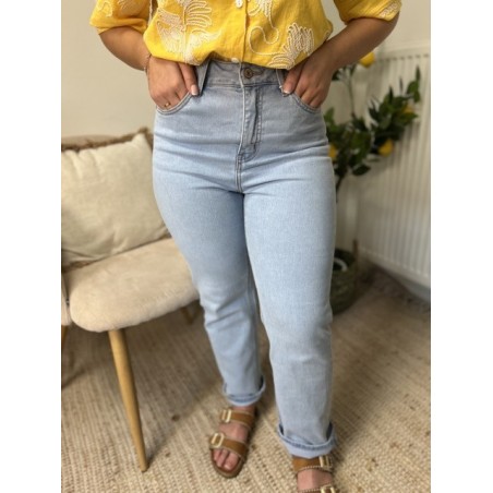Jean Straight beu clair | Coupe Droite & Taille Haute