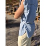 Blouse à épaulettes fluide – Melle Jeanne | Élégance structurée et confort