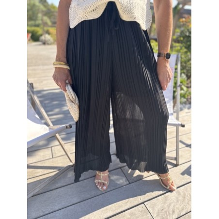 Pantalon fluide plissé – Melle Jeanne | Élégance légère et confort taille unique