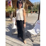 Pantalon fluide plissé – Melle Jeanne | Élégance légère et confort taille unique