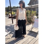 Pantalon fluide plissé – Melle Jeanne | Élégance légère et confort taille unique