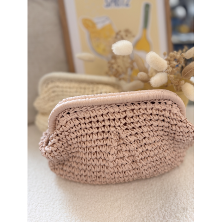 Pochette en paille fermoir claper – Melle Jeanne | Élégance bohème