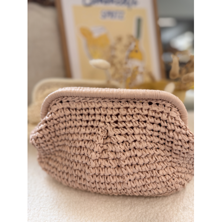 Pochette en paille fermoir claper – Melle Jeanne | Élégance bohème