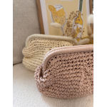 Pochette en paille fermoir claper – Melle Jeanne | Élégance bohème