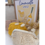 Pochette en paille fermoir claper – Melle Jeanne | Élégance bohème