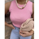 Top rose côtelé – Lumière & confort | La Dolce Vibe