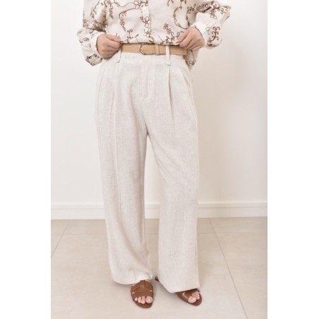 Pantalon large en lin femme – Melle Jeanne | Élégance naturelle été
