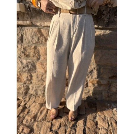 Pantalon large en lin femme – Melle Jeanne | Élégance naturelle été