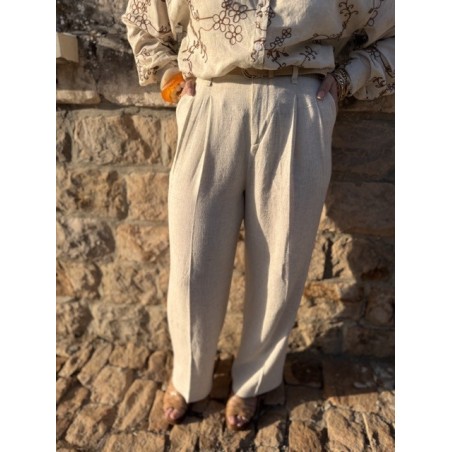 Pantalon large en lin femme – Melle Jeanne | Élégance naturelle été