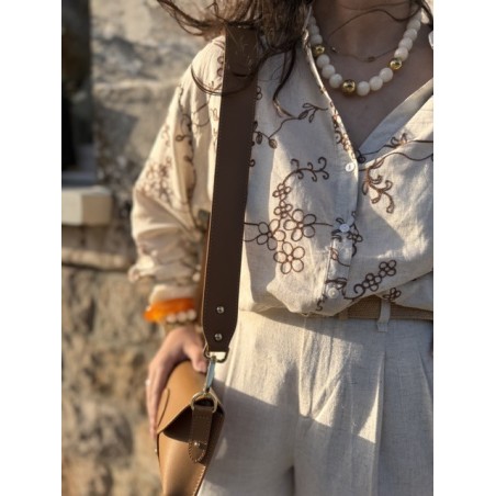 Chemise brodée en brise de lin – Melle Jeanne | Élégance naturelle