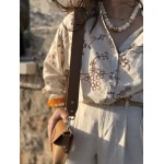 Chemise brodée en brise de lin – Melle Jeanne | Élégance naturelle