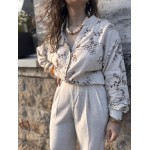 Chemise brodée en brise de lin – Melle Jeanne | Élégance naturelle