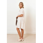 Robe nude brodée manches courtes – Melle Jeanne | Style bohème chic