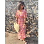 Robe longue dos nu multicolore – Décolleté féminin | Été bohème – Melle Jeanne