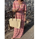 Robe longue dos nu multicolore – Décolleté féminin | Été bohème – Melle Jeanne
