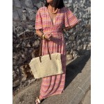 Robe longue dos nu multicolore – Décolleté féminin | Été bohème – Melle Jeanne
