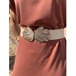 Ceinture élastique coquillage écru ou doré - accessoire - accessoire pour robe