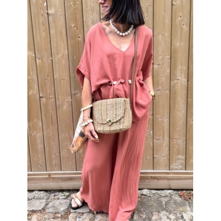 Petit sac en raphia multicolore – Bandoulière blanche ou marron | Accessoire estival bohème | Collection Le Soleil