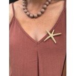 Broche étoile de mer en acier inoxydable – Accessoire élégant pour vêtements et cheveux | Collection Le Soleil