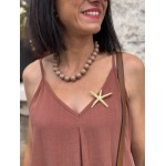 Broche étoile de mer en acier inoxydable – Accessoire élégant pour vêtements et cheveux | Collection Le Soleil