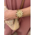 Jonc doré soleil – Acier inoxydable | Bijou lumineux et résistant | Collection Le Soleil