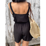Combishort noire à boutons cœur – Taille S M L | Melle Jeanne Été 2025
