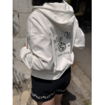 Veste sweat blanche à capuche brodée "Vintage" kaki – Taille unique | Melle Jeanne