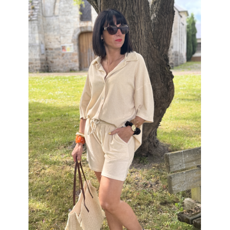 Ensemble éponge short + chemise – Taille unique 36 à 40/42 | Melle Jeanne