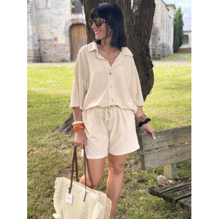 Ensemble éponge short + chemise – Taille unique 36 à 40/42 | Melle Jeanne