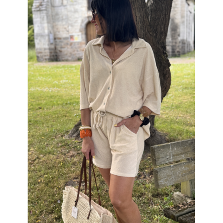 Ensemble éponge short + chemise – Taille unique 36 à 40/42 | Melle Jeanne