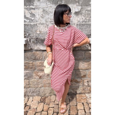 Robe marinière femme – Taille unique avec nœud à la taille | Melle Jeanne