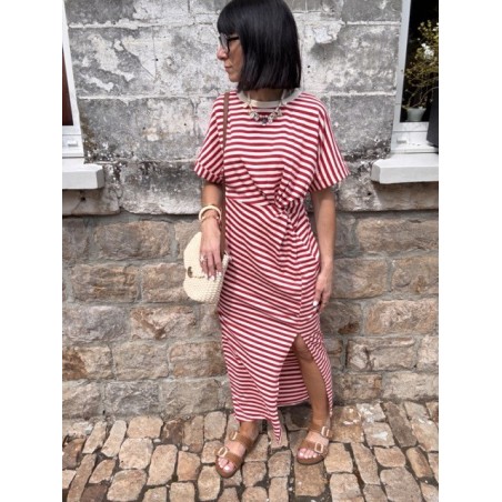 Robe marinière femme – Taille unique avec nœud à la taille | Melle Jeanne