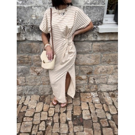 Robe marinière femme – Taille unique avec nœud à la taille | Melle Jeanne