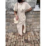 Robe marinière femme – Taille unique avec nœud à la taille | Melle Jeanne