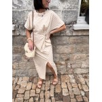 Robe marinière femme – Taille unique avec nœud à la taille | Melle Jeanne