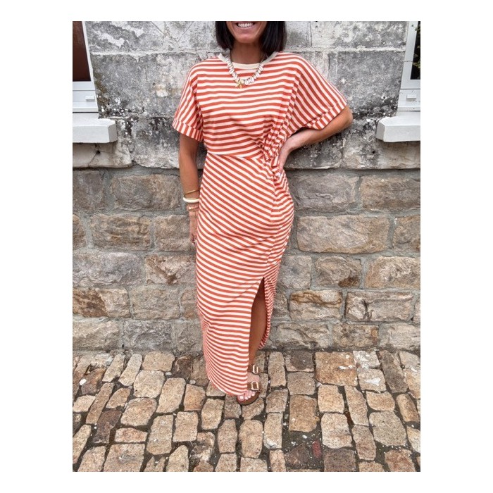 Robe marinière femme – Taille unique avec nœud à la taille | Melle Jeanne